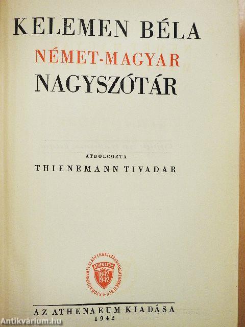 Német-magyar nagyszótár