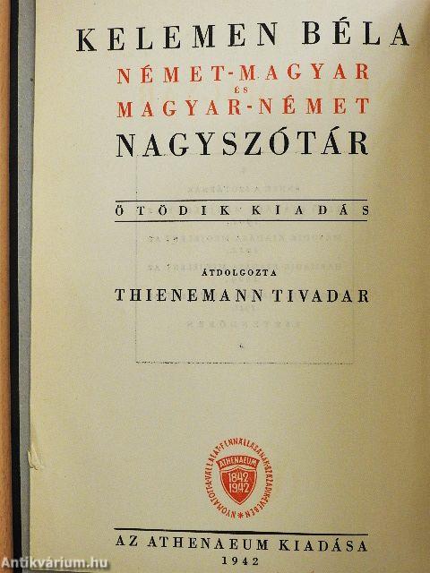 Német-magyar nagyszótár