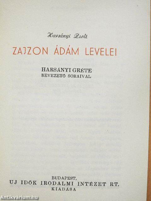 Zajzon Ádám levelei