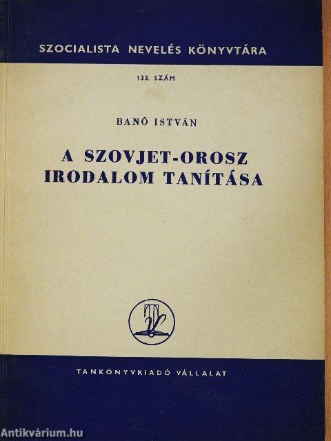 A szovjet-orosz irodalom tanítása