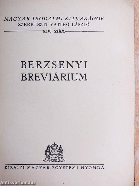Berzsenyi Breviárium