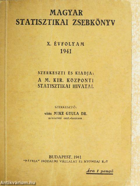 Magyar statisztikai zsebkönyv 1941.