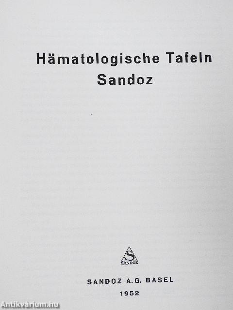 Hämatologische Tafeln Sandoz