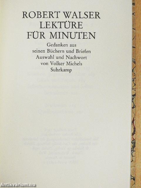 Lektüre für Minuten