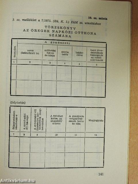Kézikönyv az öregek napközi otthonáról