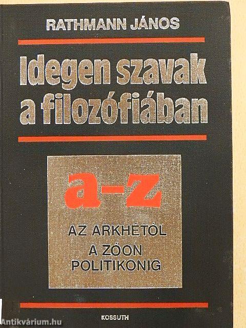 Idegen szavak a filozófiában