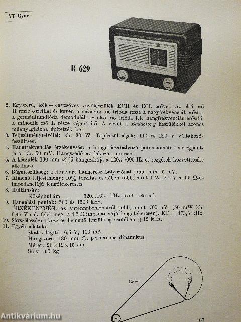 Rádió és televízió vevőkészülékek 1960-1963