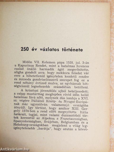 A kapucinusok Mórott 1695-1945.