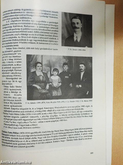 A hódmezővásárhelyi Tárkány Szücs-nemzetség monográfiája