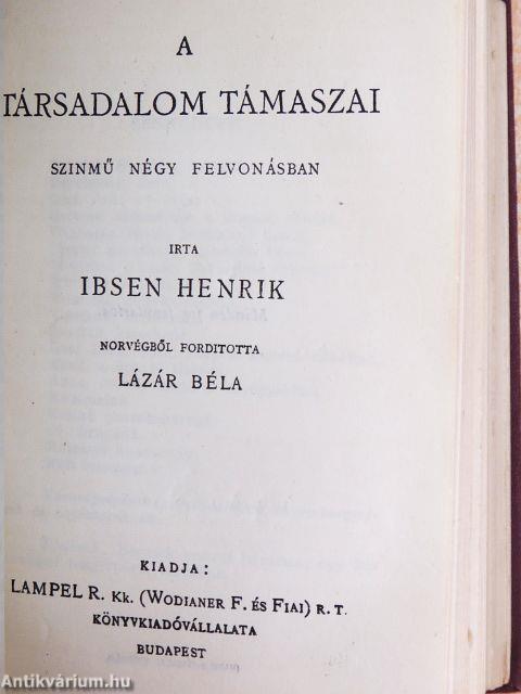 Solness épitőmester/A tenger asszonya/A társadalom támaszai/Nóra/A népgyülölő/Peer Gynt