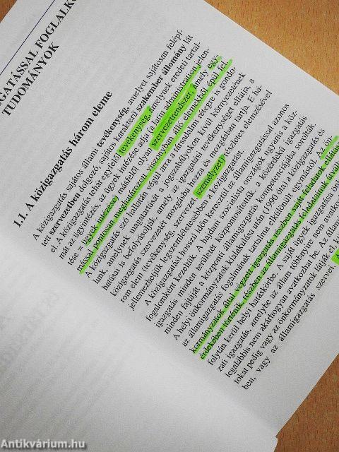 A közigazgatás alapintézményei