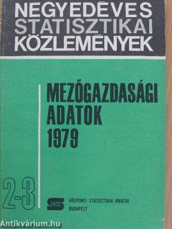 Mezőgazdasági adatok 1979/2-3.