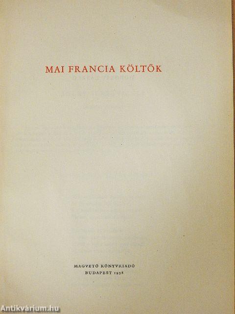 Mai francia költők