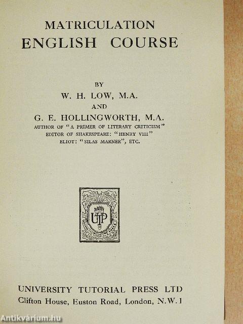 Matriculation English Course 