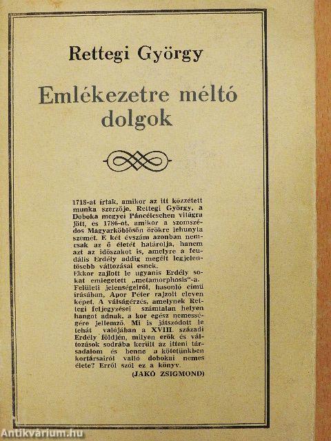 Emlékezetre méltó dolgok