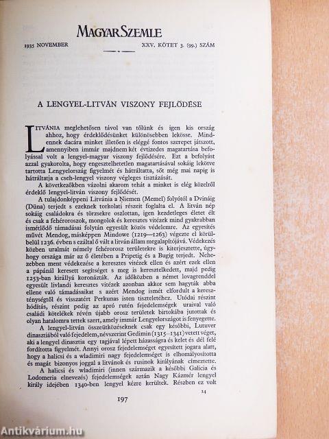 Magyar Szemle 1935. november
