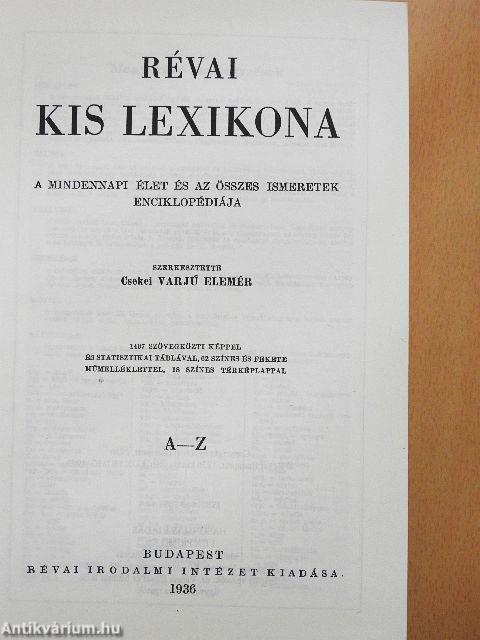 Révai kis lexikona A-Z