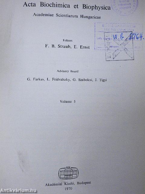 Acta Biochimica et Biophysica 1970.