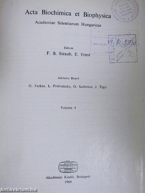 Acta Biochimica et Biophysica 1969.