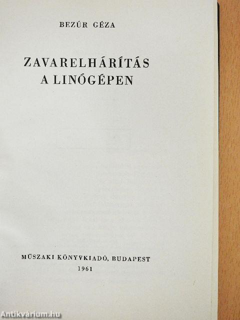 Zavarelhárítás a linógépen