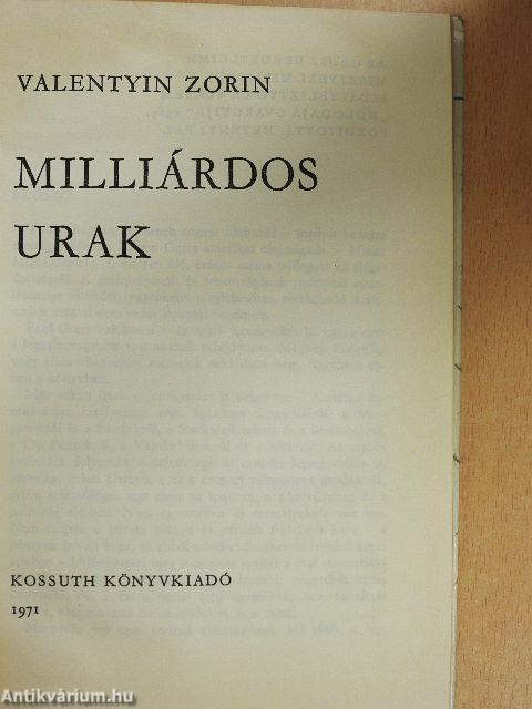 Milliárdos urak