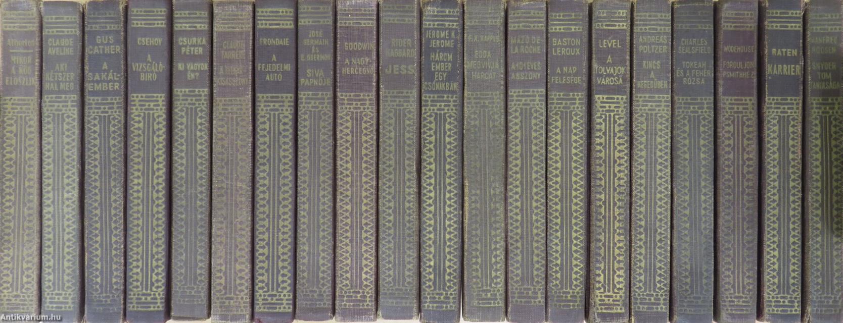 "20 kötet a Világkönyvtár sorozatból (nem teljes sorozat)"