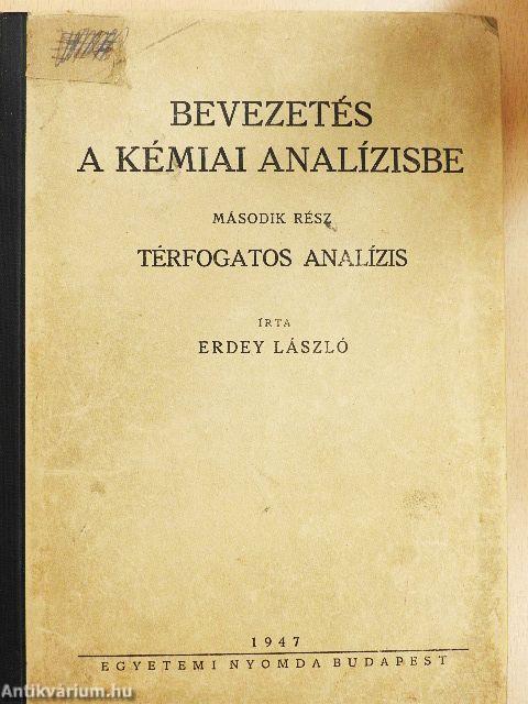 Bevezetés a kémiai analízisbe II.