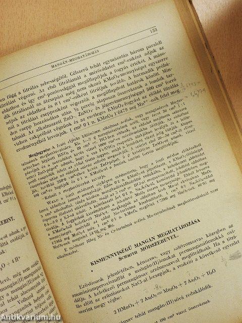 Bevezetés a kémiai analízisbe II.