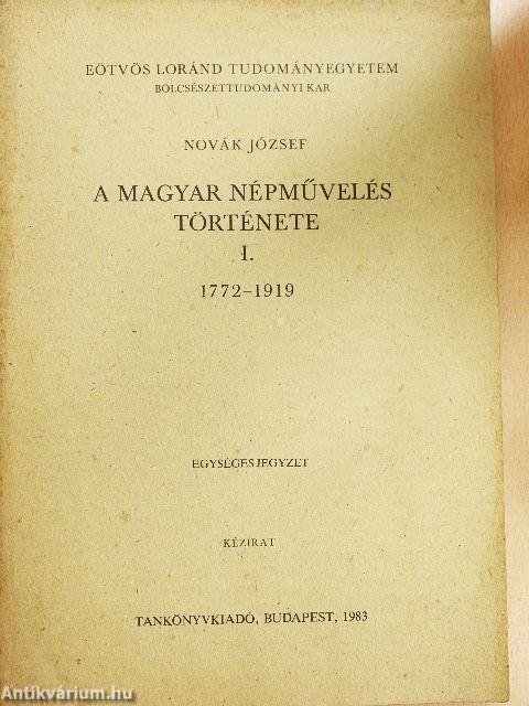 A magyar népművelés története I.