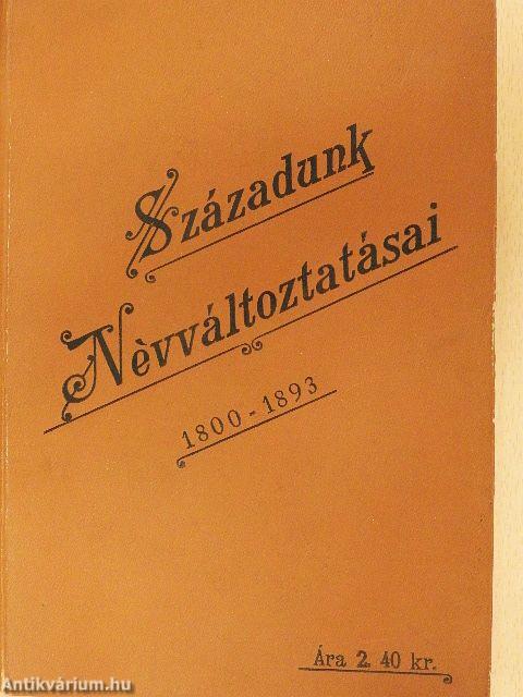 Századunk névváltoztatásai