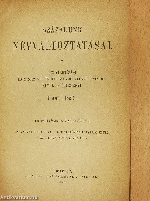 Századunk névváltoztatásai