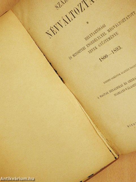 Századunk névváltoztatásai