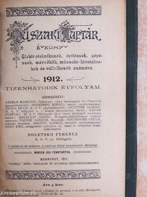Műszaki naptár 1912.