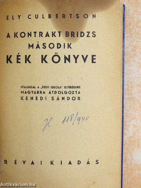 A kontrakt bridzs második kék könyve
