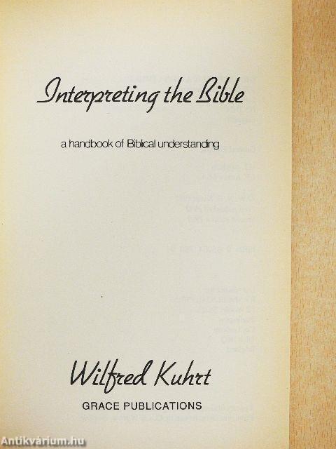Interpreting the Bible