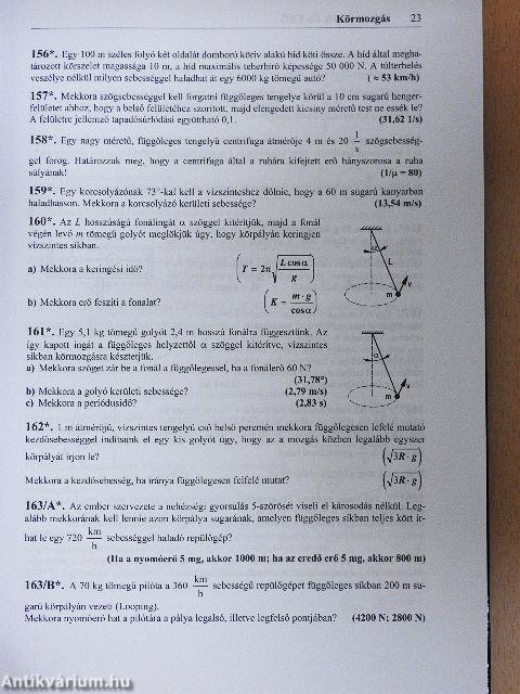 Középiskolai fizikapéldatár