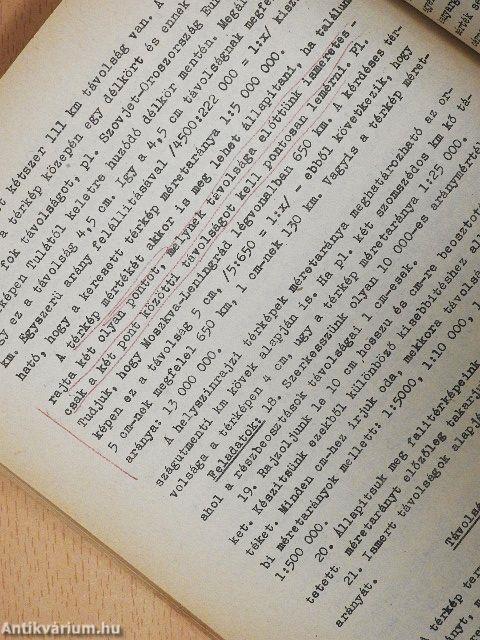 Térképészeti ismeretek és gyakorlatok
