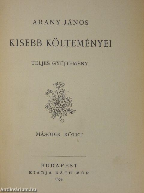 Arany János kisebb költeményei I-II.