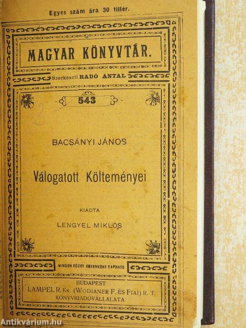 A csillagok világából/Bacsányi János válogatott költeményei/Elektra/Tell Vilmos