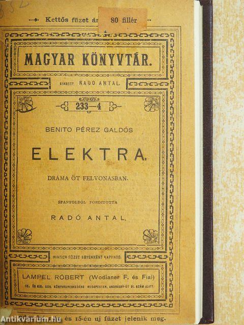 A csillagok világából/Bacsányi János válogatott költeményei/Elektra/Tell Vilmos