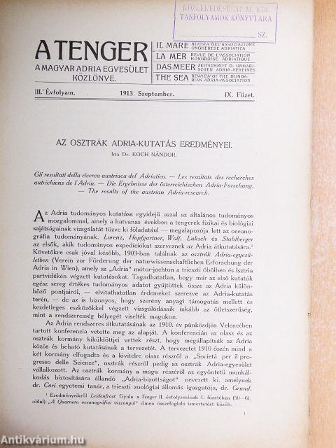 A tenger 1913. szeptember