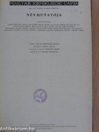 Magyar Kémikusok Lapja 1984. (nem teljes évfolyam)