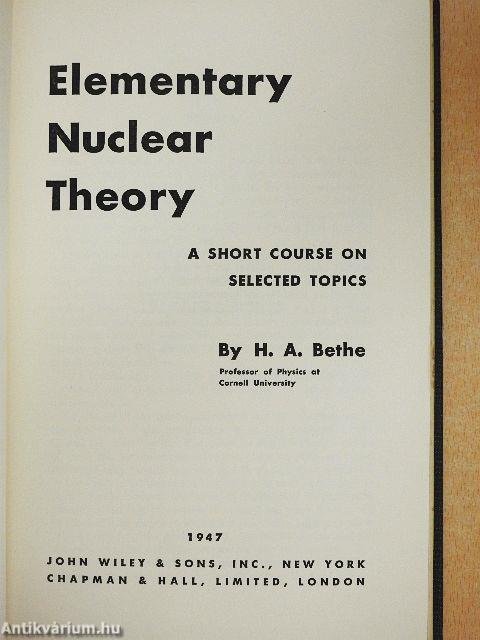Elementary Nuclear Theory
