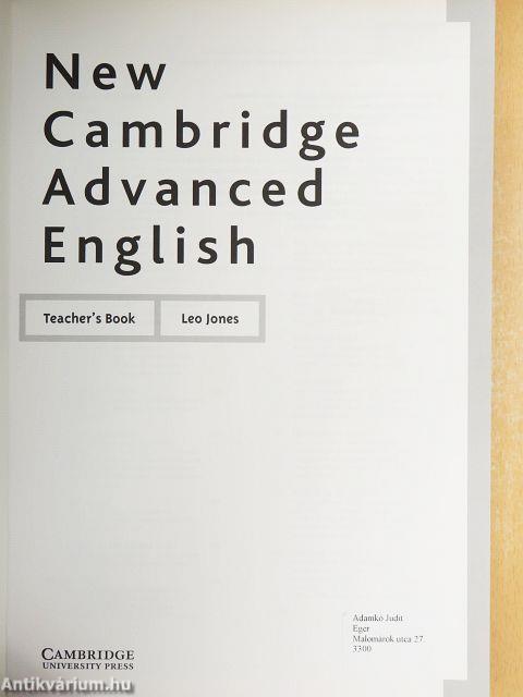 New Cambridge Advanced English - Teacher's Book