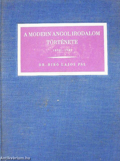 A modern angol irodalom története