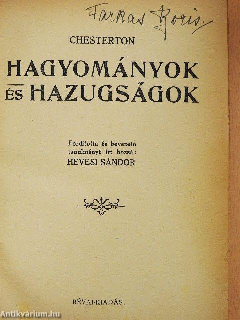 Hagyományok és hazugságok