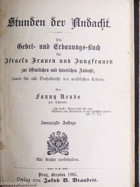 Stunden der Andacht (gótbetűs)