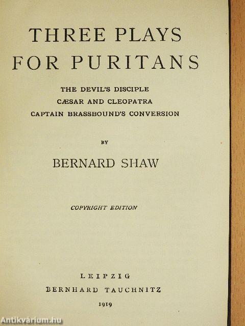 Three Plays for Puritans