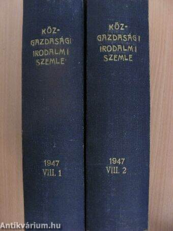 Közgazdasági Irodalmi Szemle 1947. I-II.