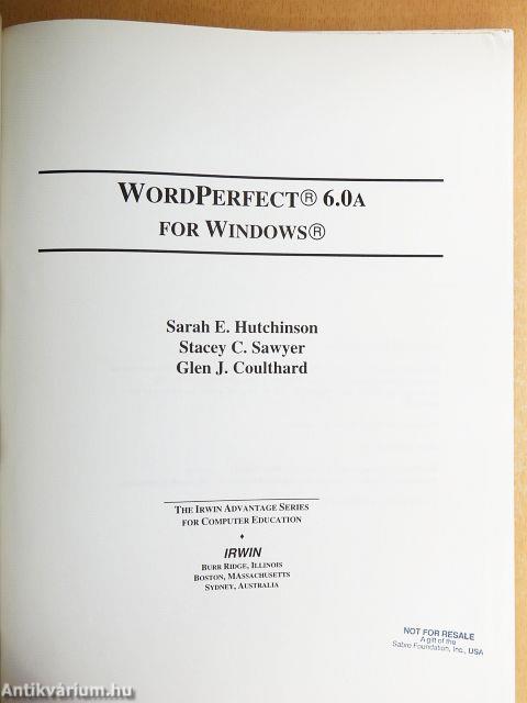 WordPerfect 6.0A for Windows